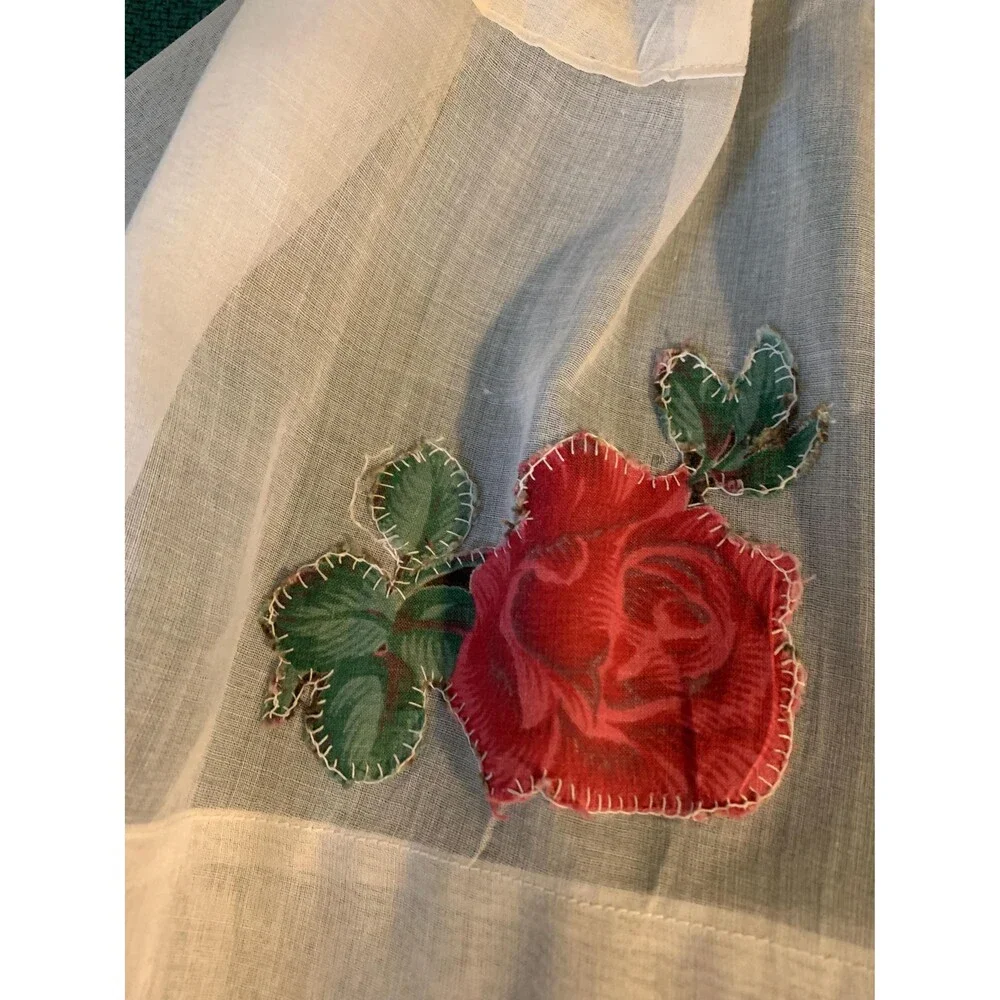 Vintage Floral Appliquéd Apron